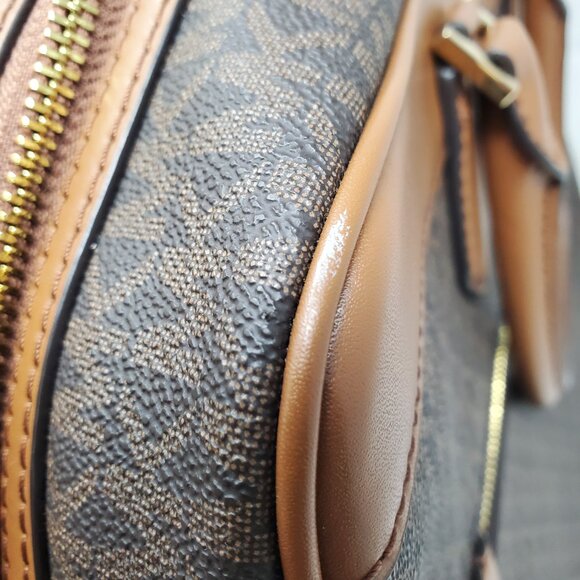 Michael Kors Large Travel Weekender Duffel Bag - Signature Logo PVC - Picture 13 of 16